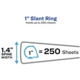 thumbnail image 4 of (3 pack) Avery Heavy Duty View Binder, 1", Black, Slant Ring, One-Touch, 250 Sheet Capacity, 1 Binder, 4 of 12