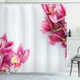 thumbnail image 1 of Ambesonne Floral Shower Curtain, Relaxing Orchids Pattern, 69"Wx84"L, White Hot Pink, 1 of 3