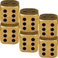 thumbnail image 4 of 6pcs Brass Craft Dices Simple Game Dice Props Solid Brass Craft Small Dices, 4 of 8