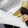 thumbnail image 3 of Oversized Wearable Blanket Hoodie,Black Marble Gold Line Pattern Sherpa Blanket Hoodie with Super Pockets,Super Warm Fuzzy Pullover for Women & Men, 3 of 6