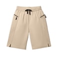 thumbnail image 4 of Bermuda Shorts for Men Summer Casual Lightweight Elastic Waist Straight Leg Loose Athletic Shorts with Zipper Pockets, 4 of 4
