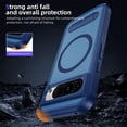 thumbnail image 4 of Decase Magnetic Case for Google Pixel 8 Pro,Heavy Duty Rugged Kickstand Mag-Safe Cover for Women Men,Dual-Layer Protection Military Grade Protective Phone Case for Google Pixel 8 Pro,Darkbule, 4 of 5