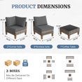 thumbnail image 4 of MRUAKA 7 Pieces Wicker Outdoor Patio Furniture Set, All Weather Yellow PE Rattan Sectional Conversation Sofa Set for Backyard,Pool,Gray, 4 of 8