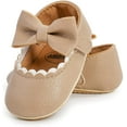 thumbnail image 5 of Baby Girls Mary Jane Flats with Bownot Non Slip Soft Sole PU Leather Newborn Infant Toddler First Walker Cirb Party Christmas Dress Shoes, 5 of 7