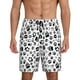 thumbnail image 1 of Fotbe Black Footprints Pantalones Cortos de Pijama para Hombre, Ropa de Dormir, Pantalones de Pijama Cortos para Hombre-Medium, 1 of 6