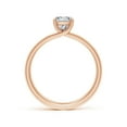 thumbnail image 2 of ANGARA Natural Cushion 1 ct Diamond Engagement Ring in 14K Rose Gold for Women (Size-5.5mm| Color-I-J| Clarity-I1-I2) | April Birthstone, Anniversary, Jewelry Gift for Women | Natural Diamond Ring, 2 of 9