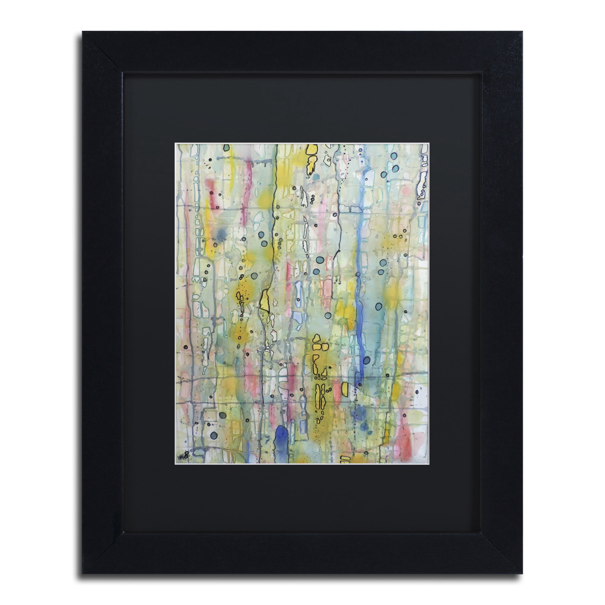Trademark Fine Art "Air du Temps 1" Canvas Art by Sylvie Demers, Black Matte, Black Frame