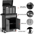 thumbnail image 7 of AIRAJ Sleek Black 7-Drawer Rolling Tool Box with Wheels, Modern Garage Storage Organizer, 7 of 7