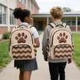 thumbnail image 4 of FKELYI Dog Paw Print Kids Backpack for Boys Girls 17 Inch School Backpacks with Multi-Pockets Spacious Bookbag Lightweight Casual Daypack for Elementary Student, 4 of 7
