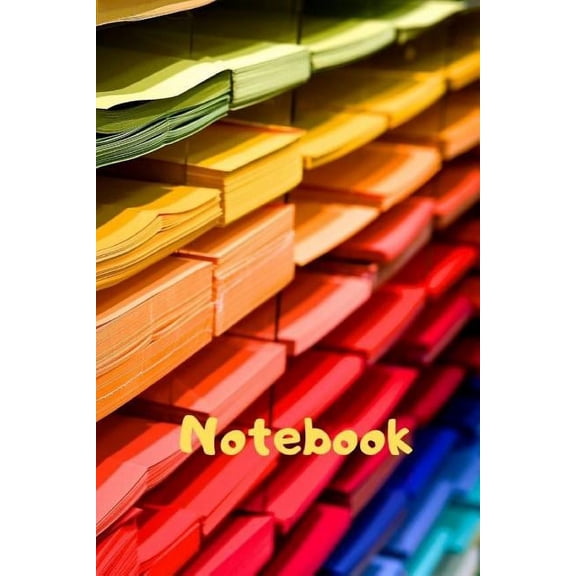 Notebook: Notebook / Diary With Colored Cover - Wide Ruled Line Paper (Paperback)