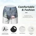 thumbnail image 6 of Picia Watercolor Winter Landscape For Christmas pattern Mens Swim Trunks with Compression Liner Stretch Beach Shorts Quick Dry with Zipper Pockets No-Chafing Board Shorts-X-Large, 6 of 9