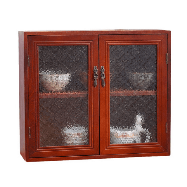 Armoire de Rangement Rétro en Bois Ancien à Double Couche pour Bureau, Type Tiroir, Boîte de Rangement pour Cosmétiques, Armoire de Rangement pour Parfums