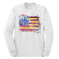 thumbnail image 2 of Wild Bobby, Colorful Neon Flag, Streetwear, Men Long Sleeve Shirt, White, Medium, 2 of 3