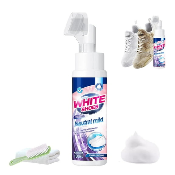 Circulatik White Shoe Cleaner Foam, Circulatik Foam No-Rinse Cleaner — Instantly Brightens & Whitens Shoes(1Pcs)