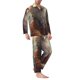 thumbnail image 2 of Balery Mystic Fox With Halo Pijama para Hombre de Dos Piezas con Manga Larga, Conjunto de Dormir y Descanso Suave con Bolsillos-Small, 2 of 7