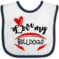 thumbnail image 3 of Inktastic Love My Bulldogs Football Boys or Girls Baby Bib, 3 of 4