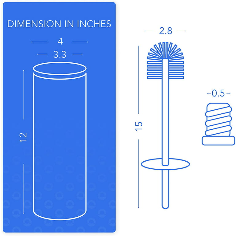 Recommended installation heights for toilet brushes holder