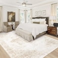 thumbnail image 2 of Alfombra Vecarf, lavable, vintage, diseño bohemio, 240 x 300 cm, color beige, 2 of 8