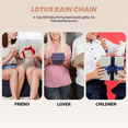 thumbnail image 6 of Lotus Rain Chain Set,4Ft Powder Coated Rust- Rainchains, 6 of 9