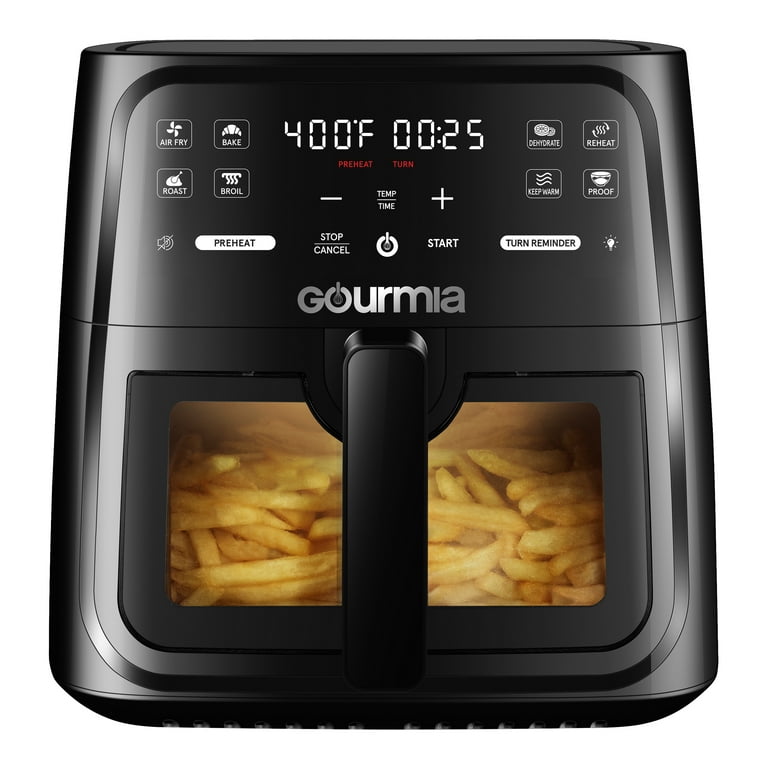 Gourmia 8-Quart Digital Window Air Fryer, with 8 One-Touch