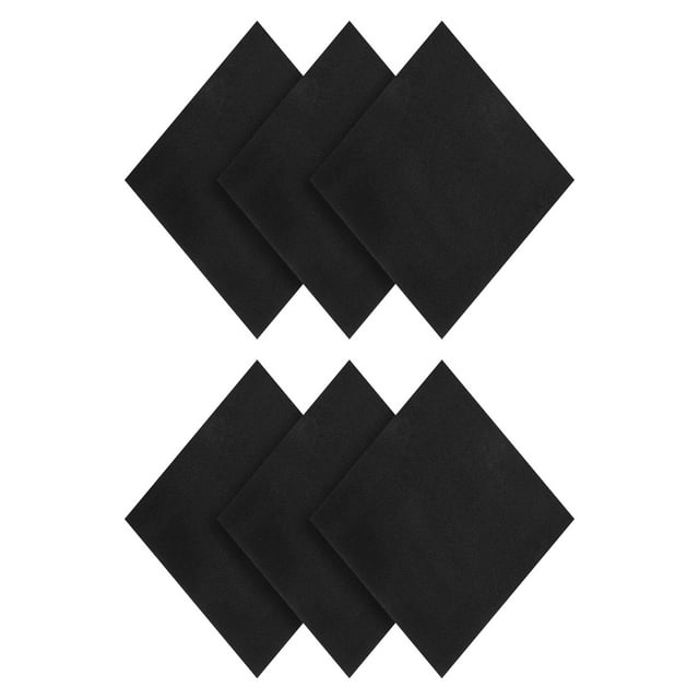 Uxcell 6 Pcs 4x4x1/16 pulgadas Acolchado de espuma adhesiva Hoja de espuma de celda cerrada, Negro
