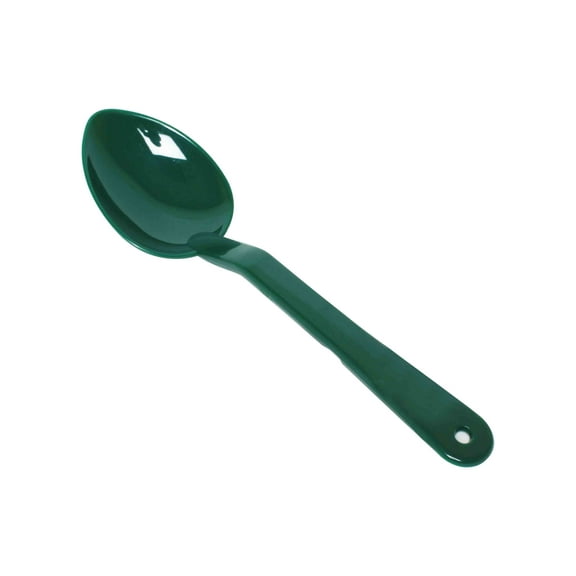Excellante 11" serving spoon, solid, polycarbonate, green, comes in dozen