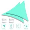 thumbnail image 4 of Yescom 2 Pack 20 Ft 97% UV Block HDPE Triangle Sun Shade Sail Canopy Outdoor Cover Net, 4 of 9