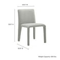 thumbnail image 3 of Side Dining Chair, Gray, Fabric, Bar Pub Cafe Bistro Dining Kitchen Hospitality Restaurant, Modern Contemporary, HB37840, 3 of 10