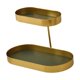 thumbnail image 3 of Organizador de encimera de baño, bandeja de tocador multiusos, estable, 2 niveles, para cosméticos Almohadilla dorada y verde, 3 of 9