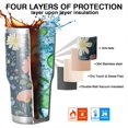 thumbnail image 7 of 30oz Pioneer Flower Tumblers Stainless Steel Tumbler with Lid and Straw,Vacuum Insulated Double Wall Travel Tumbler Cups Mug with Cleaning Brush for Coffee,Tea, 7 of 7