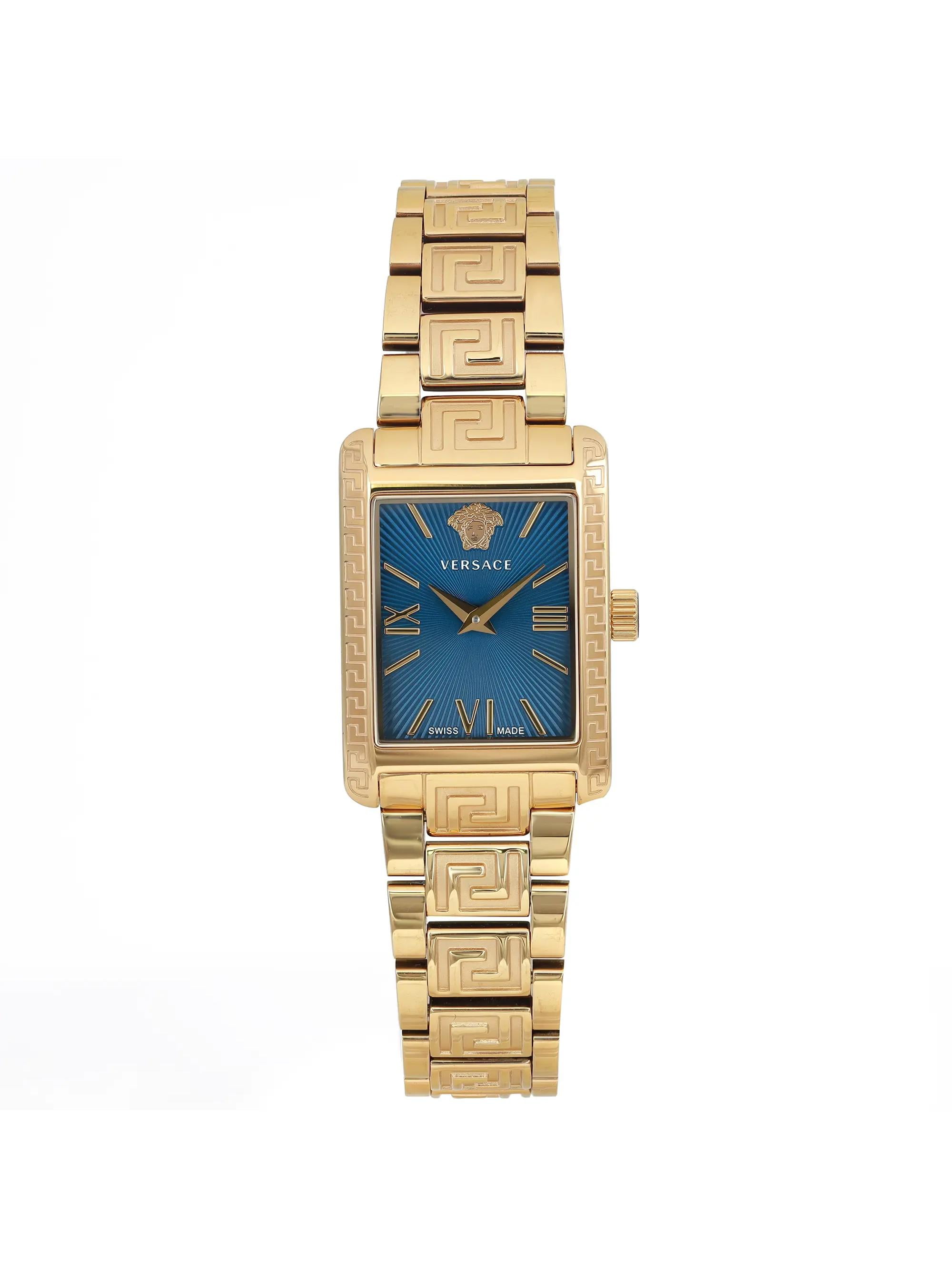 Versace Tonneau 23mm Steel Black Dial Quartz Ladies Watch
