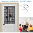 thumbnail image 4 of 42 Pocket Classroom Pocket Chart for Cell Phones and Calculator,Clear Cellphone Pocket Chart for Classroom with Number Sticker and hooks (Grey-42 Pockets), 4 of 7