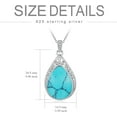 thumbnail image 7 of JKR Teardrop Necklace 925 Sterling Silver Filigree Gemstone Pendant Necklace Fine Jewelry Birthday Gifts for Women Her Mom, 7 of 7