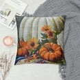 thumbnail image 2 of Nawypu  White Orange Pumpkin Fall Pillow Covers Sunflower Leaf Wood Decorative Couch Pillow Cases Autumn Thanksgiving Throw Pillows Home Decor for Room Porch Patio Couch Outdoor, 2 of 5
