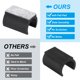 thumbnail image 3 of Cubierta rectangular para patas de silla Uxcell de 25mm con almohadilla de fieltro, 24 piezas protectores de pies de muebles para madera negra, 3 of 6