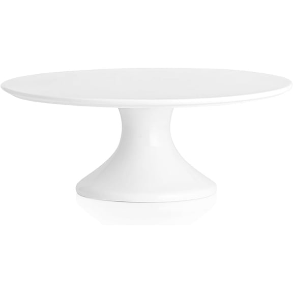 10-Inch Porcelain Cake Stand, Cake Plate, Dessert Stand, Cake Stand for Party, Home Decorating Stand, White