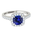 thumbnail image 2 of Mauli Jewels Engagement Rings for Women 1.35 Carat Halo Tanzanite And Diamond Engagement Ring Crafted 4-prong 14k Solid White Gold, 2 of 6