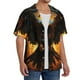 thumbnail image 2 of Fotbe Cool Black Eagle Camisa Estampada de Manga Corta para Hombre, Casual de Verano, Estilo Playero, Sin Arrugas-Small, 2 of 5