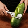 thumbnail image 7 of Thickened Stainless Steel Peeler and Scraper, zero flex peeler, 2-in-1 Melon Peeler for Kitchen, Vegetable Fruit Potato Peeler Tool for Home Cooking Easter Dinner Mother's Day Gifts, 7 of 7