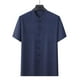 thumbnail image 1 of pstuiky camiseta de hombre, Camisa informal de manga corta con cuello alto, cómoda y lisa para hombre camisas casuales para hombre xxxl, 1 of 3
