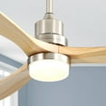 thumbnail image 2 of "Sofucor 52"" Ceiling Fan with Light and Remote, 3 Reversible Burlywood Blades, Nickel Finish", 2 of 12