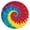 Colorful Rainbow Tie, variant on Colorful Tie Dye Mandala Pattern Round Fitted Tablecloth with Elastic Edge,Dining Table Cover Waterproof,Outdoor Round Tablecloth for Camping,Dining,Indoor and Outdoor