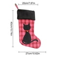 thumbnail image 6 of Christmas Cat Stockings, Creative Plaid Black Cat Christmas Stocking Bag, Xmas Tree Hanging Candy Gift Bag for Home Holiday Xmas Party Decorations, 6 of 9