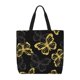 thumbnail image 1 of Fotbe Golden Glitter Butterflies Bolsa Tote con Estampado para Mujer, Bolsos con Cremallera, Bolsa de Hombro Casual de Gran Capacidad con Bolsillos Internos, 1 of 7