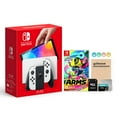 thumbnail image 1 of 2021 New Nintendo Switch OLED Model White Joy Con 64GB Console Improved HD Screen & LAN-Port Dock with Arms And Mytrix Accessories, 1 of 5