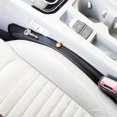 thumbnail image 2 of ZHAOCHENG Tapón para ranuras de cuero para asientos de coche, universal, para SUV y camiones, para rellenar el espacio entre el asiento y la consola, color negro, paquete de 2, 2 of 5