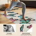 thumbnail image 4 of Butterfly Colorful Wing Pattern Hot Yoga Mat Towel Non Slip for Hot Yoga - Quick-Drying Yoga Mat Cover with 4 Corner Pockets with Travel Bag - Hot Yoga Towel Non Slip 74"x26", 4 of 6
