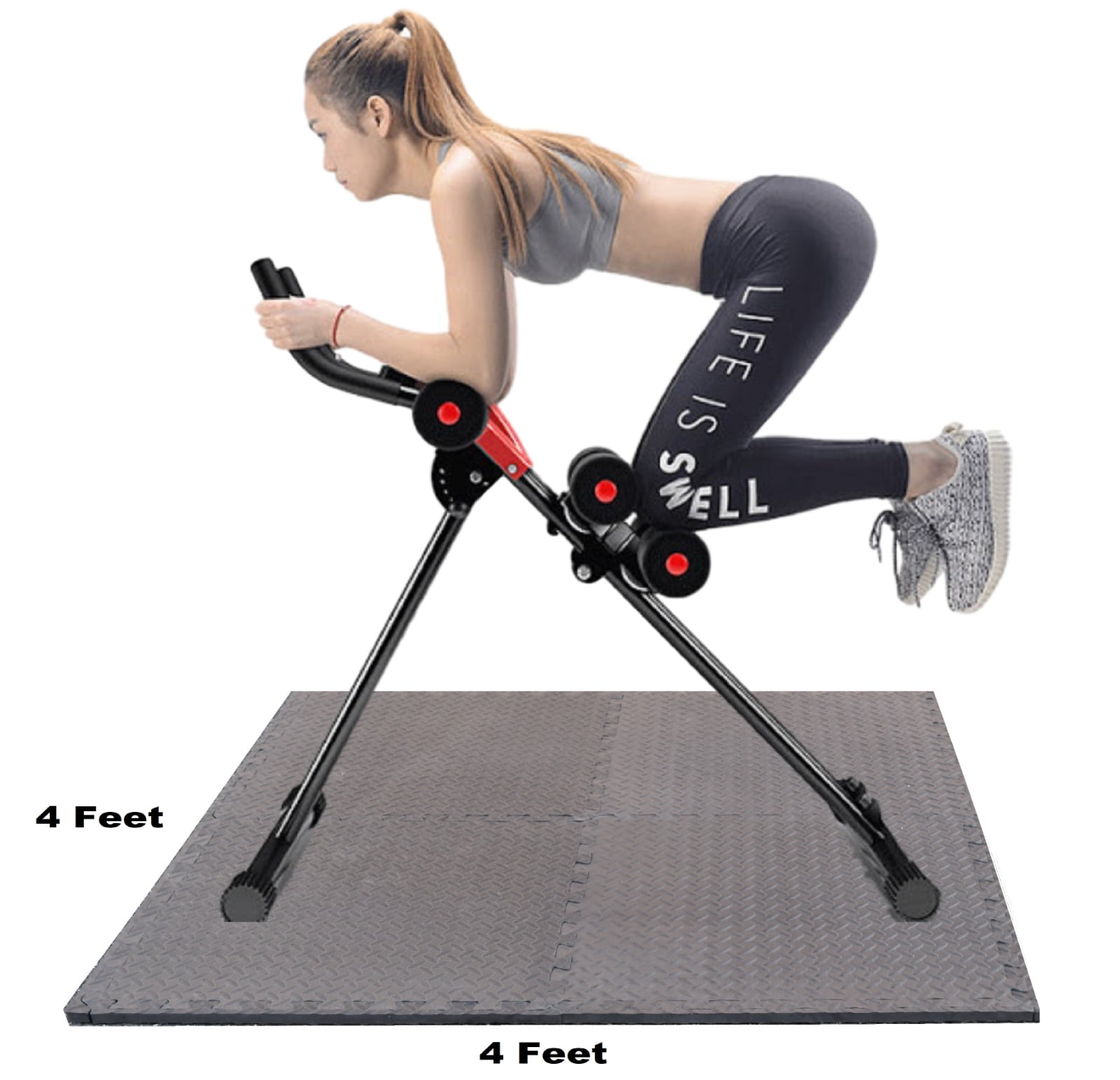 Ab Abdominal Exercise Machine Cruncher Trainer Body Shaper Gym Fitness Equipment 