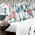 thumbnail image 2 of Lush Decor Zuri Flora Cotton Reversible Quilt, Full/Queen, Blue/Coral, 3-Pc Set, 2 of 3