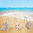 thumbnail image 4 of Ganchos para cortinas de ducha GIFZAA Seashell Turtles, paquete de 12, 4 of 6
